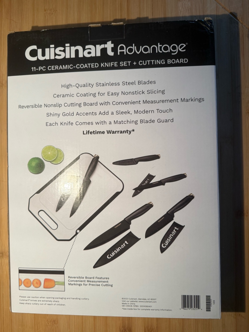Cuisinart Advantage 11-Pc Ceramic-Coated Knife Set with Cutting Board - Picture 2 of 2